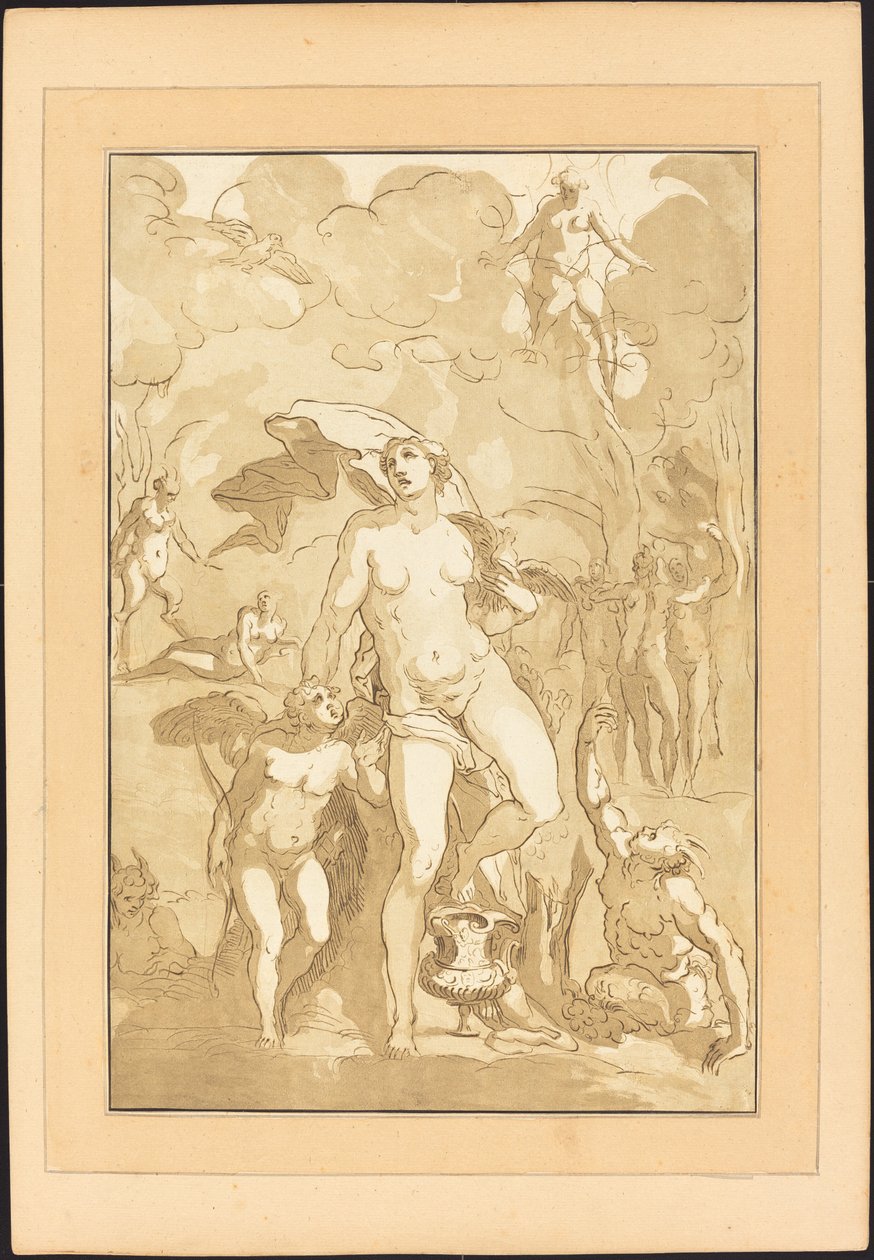 Venus tekijältä Johann Gottlieb Prestel after Jacopo Ligozzi