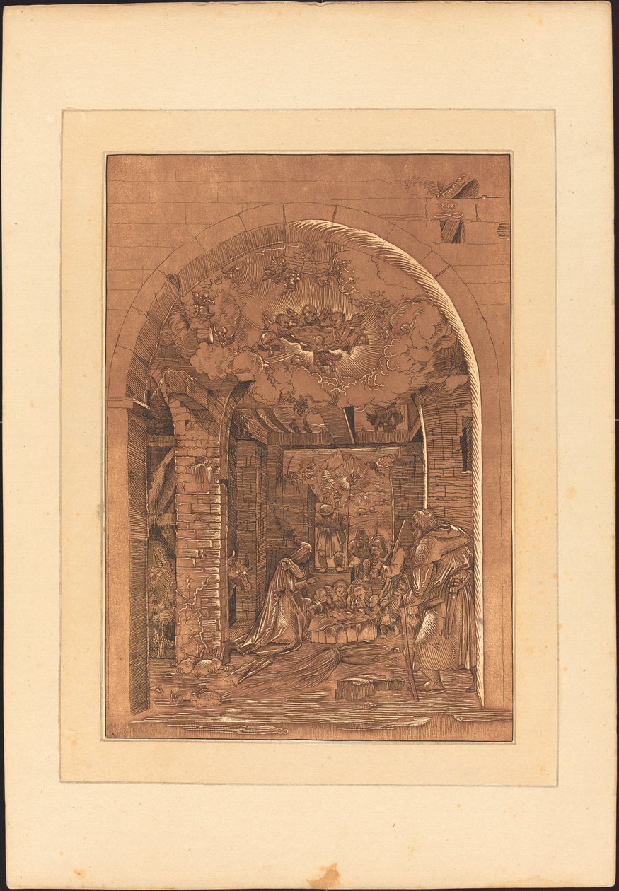 Paimenten palvonta tekijältä Johann Gottlieb Prestel after a 16th Century German Artist
