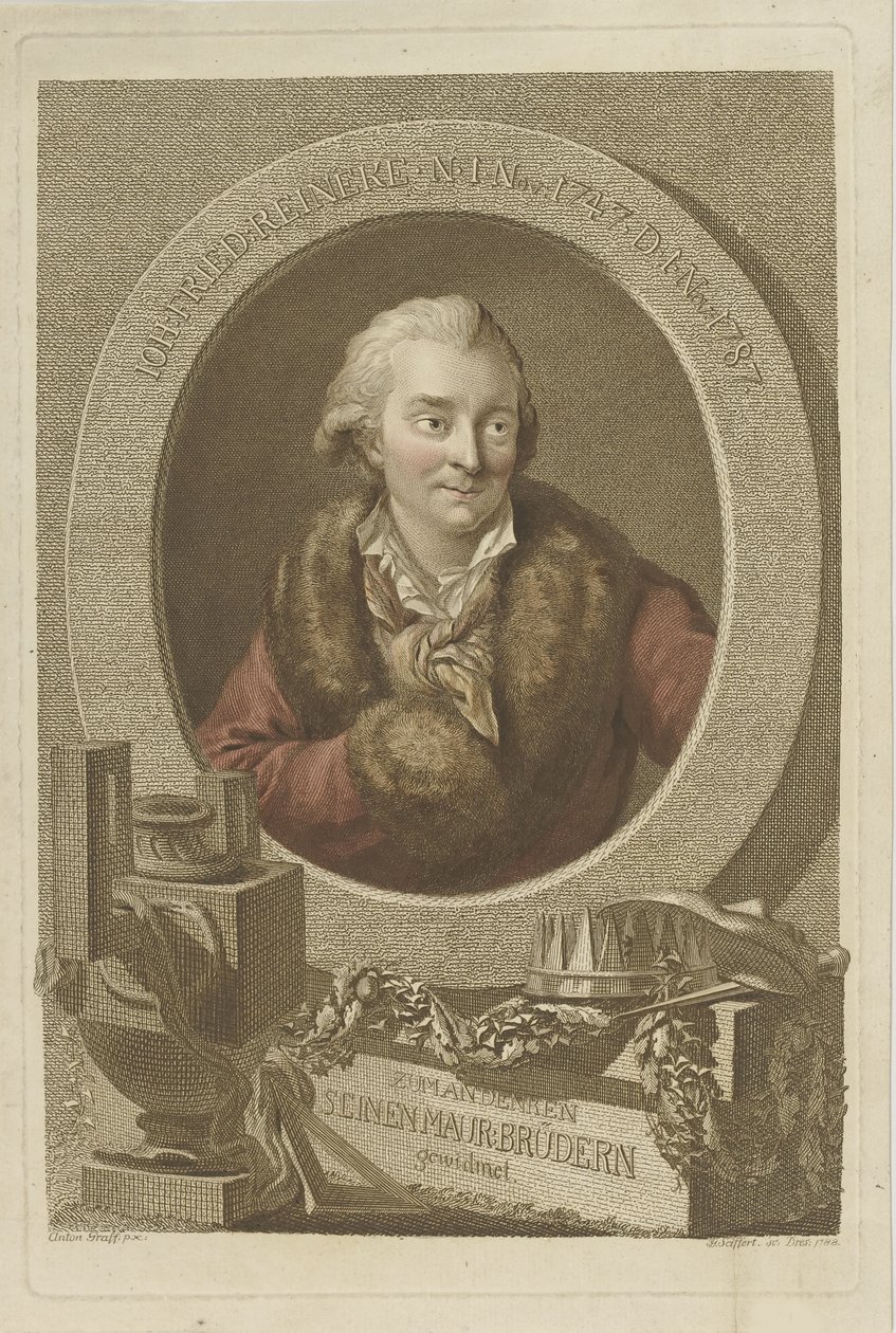 Johann Friedrich Reinecken muotokuva 1745-1787, 1788. tekijältä Johann Gottlob Seyffert