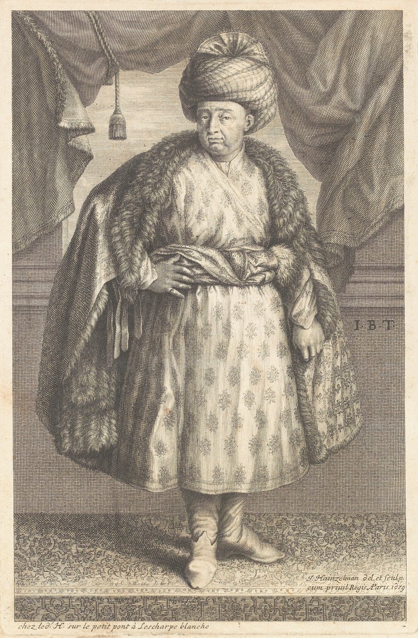 Muotokuva Jean-Baptiste Tavernierista (1605-1689) tekijältä Johann Hainzelmann