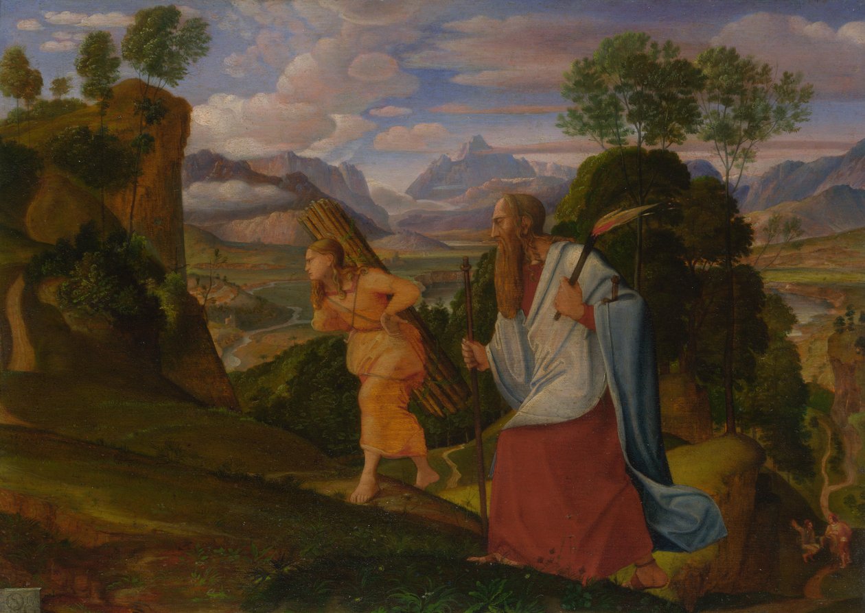 Abraham ja Iisak, 1817 tekijältä Johann Heinrich Ferdinand Olivier