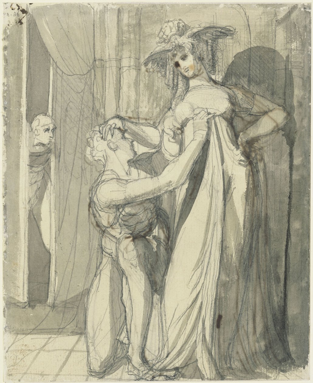 Hagen yllättää Siegfriedin ja Kriemhildin tekijältä Johann Heinrich Füssli