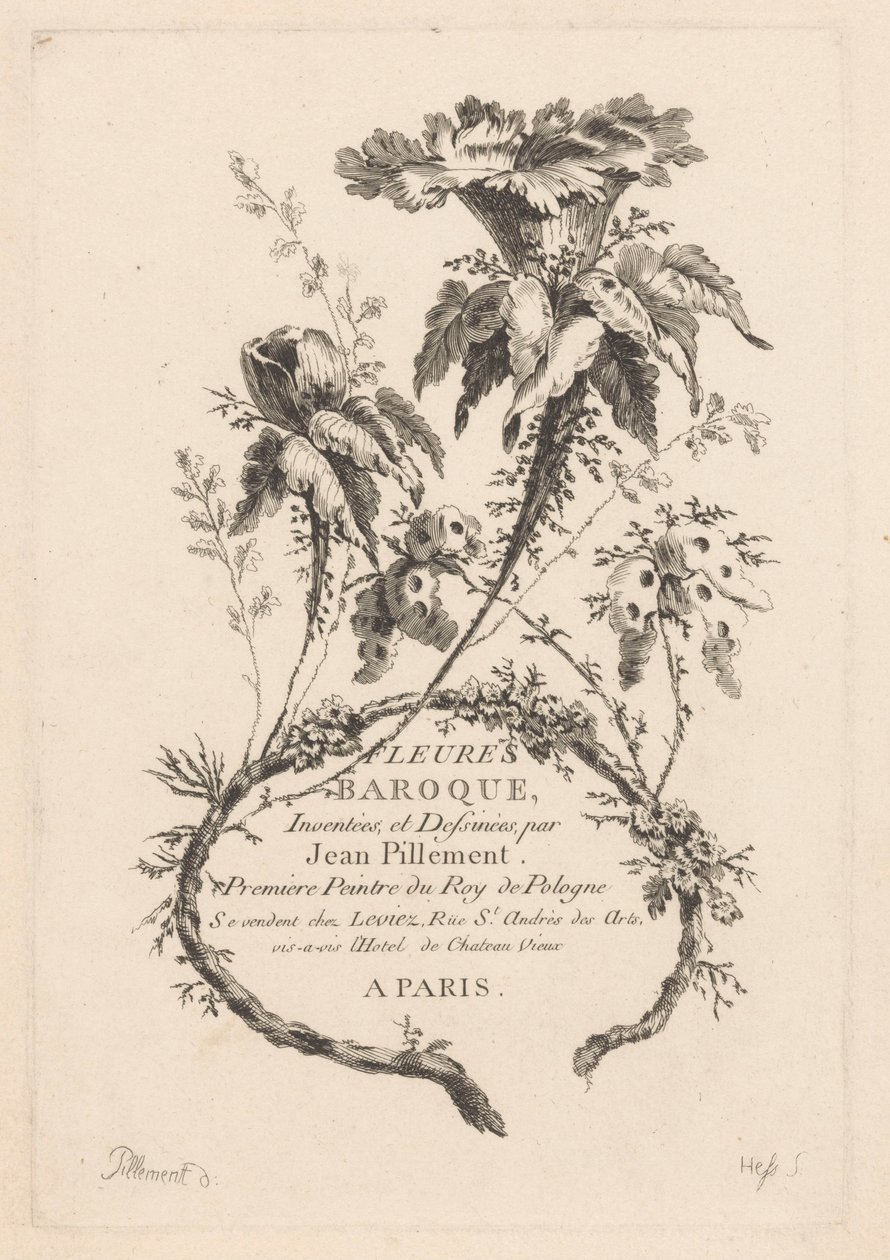 Trumpetin muotoiset kukat Fleures Baroque (sarjan nimi esineellä) tekijältä Johann Heinrich  Hess