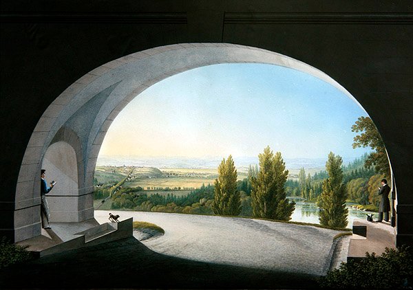 Wilhelmshöhe, Kassel, Saksa (guassi paperilla) tekijältä Johann Heinrich II Bleuler