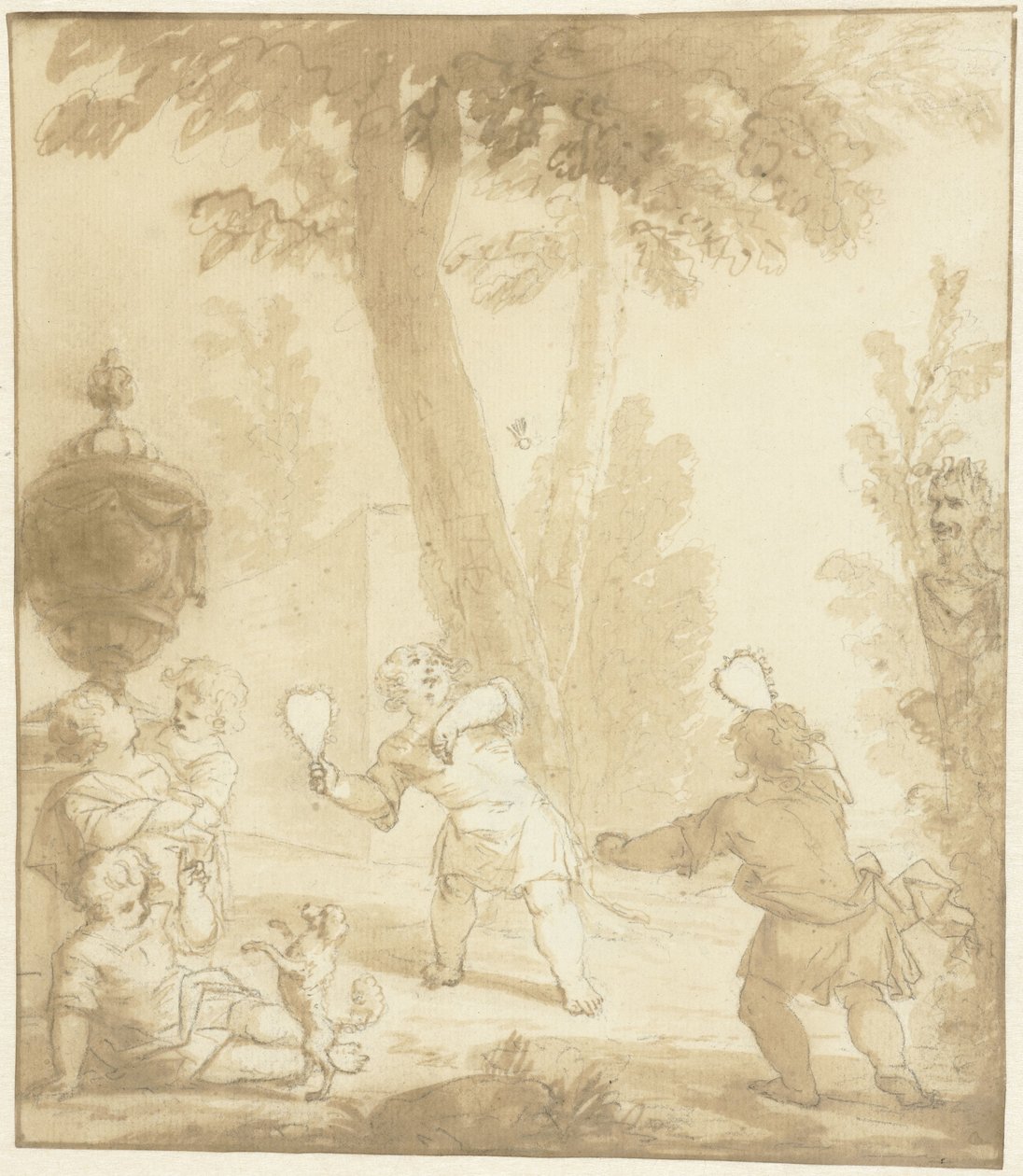 Allegorinen esitys lasten leikkiessä tekijältä Johann Heinrich Keller (II)