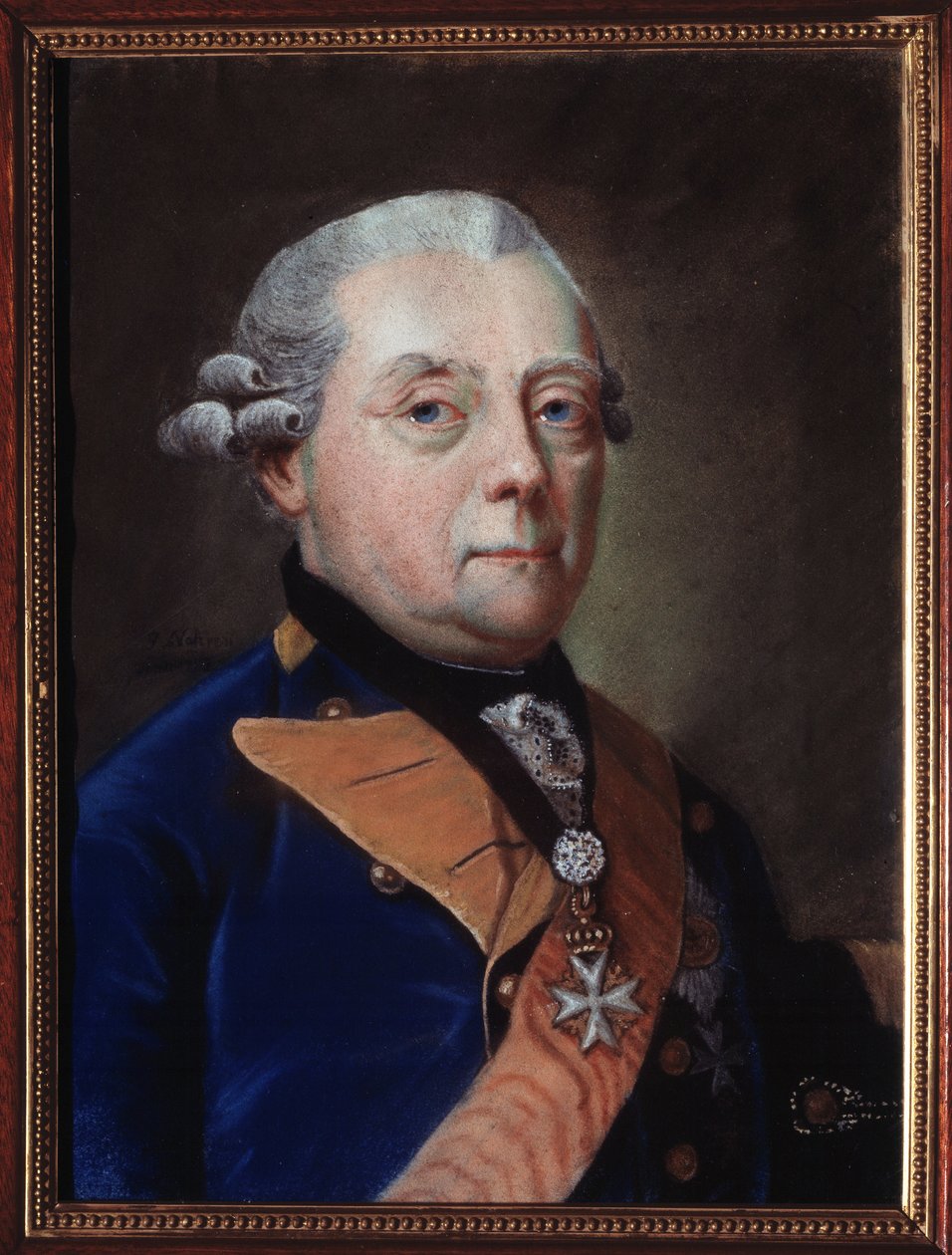 Frederic Henri Louisin (Heinrich Friedrich Ludwig) muotokuva Henri de Prussiasta 1726-1802, Brandenburgin Schwedtin Marchen kreivi. (Muotokuva Henry Frederickistä, Preussin prinssistä, Brandenburgin markkreivi Schwedt). Johann Heinrich Schmidtin maalaus tekijältä Johann Heinrich Schmidt