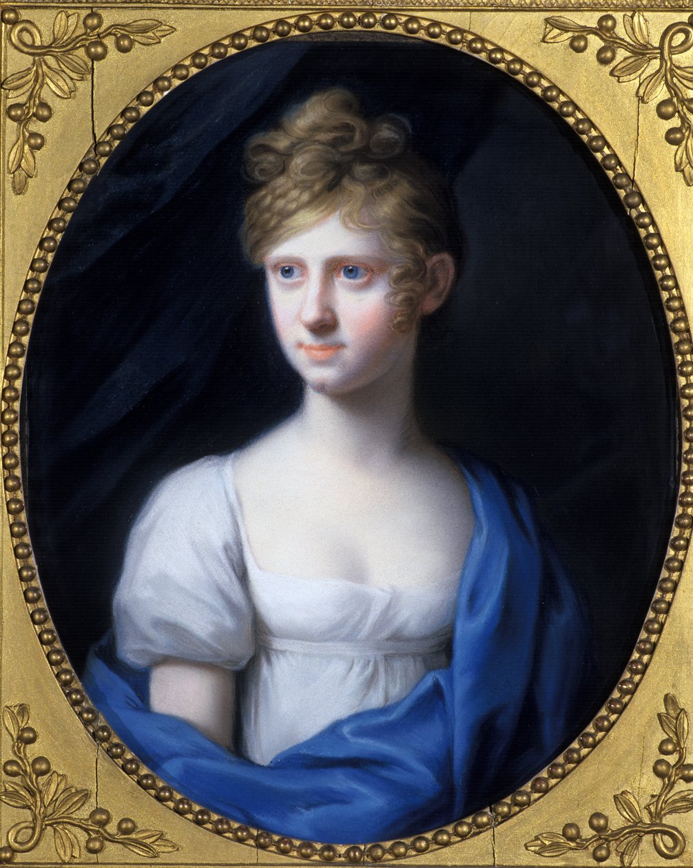 Amalie Adelheid Luise Therese Caroline Saxe-Meiningenin prinsessa, n. 1808 tekijältä Johann Heinrich Schroder