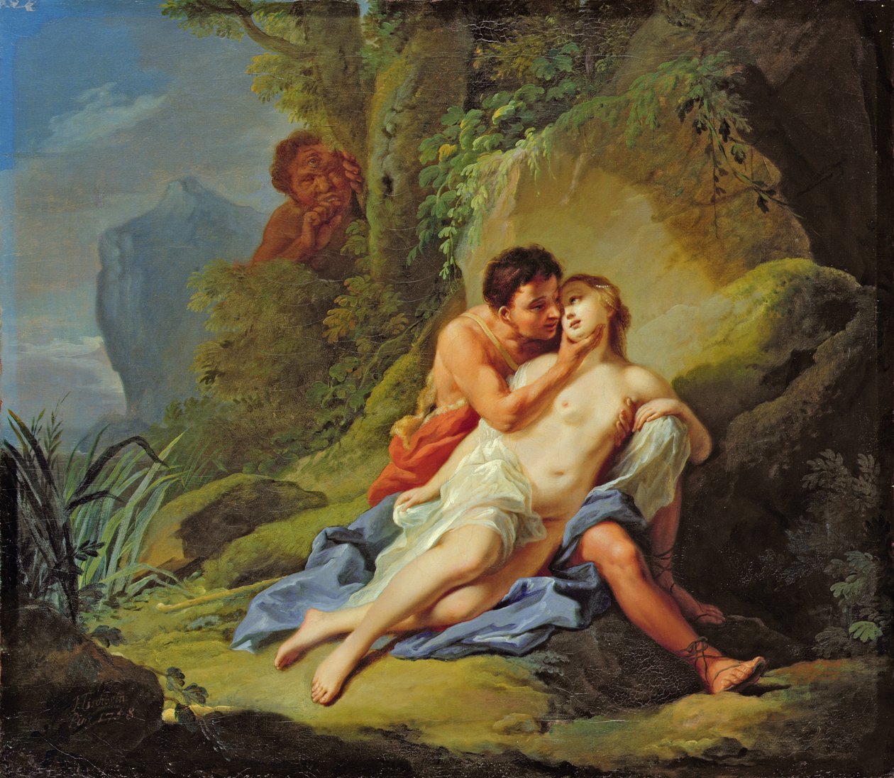 Acis ja Galatea, 1758 tekijältä Johann Heinrich Tischbein
