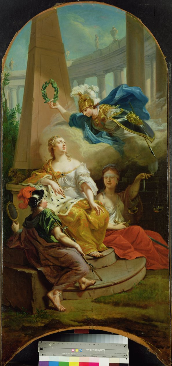 Allegoria, joka edustaa Hessen-Kasselin maahautalaisten vauras hallintoa, 1764 tekijältä Johann Heinrich Tischbein