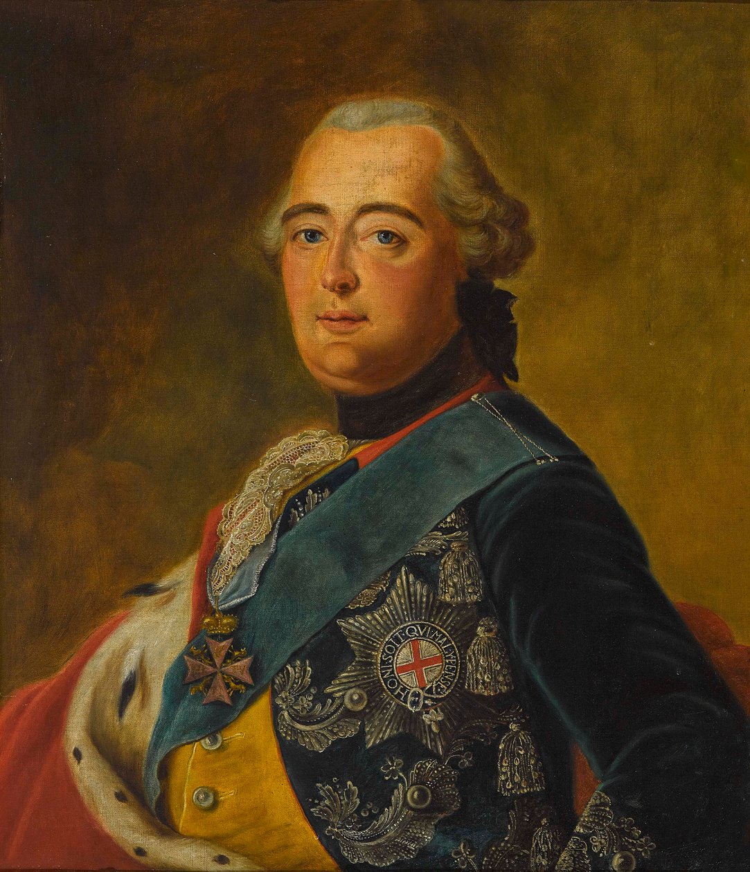 Frederik II de Hessen Cassel - Frederick II, Hessen-Kasselin maagrahvo (1720-1785) - Tischbein, vanhin Johann Heinrich (1722-1789). Öljy kankaalle Mitat : 77x65 cm Yksityiskokoelma tekijältä Johann Heinrich Tischbein