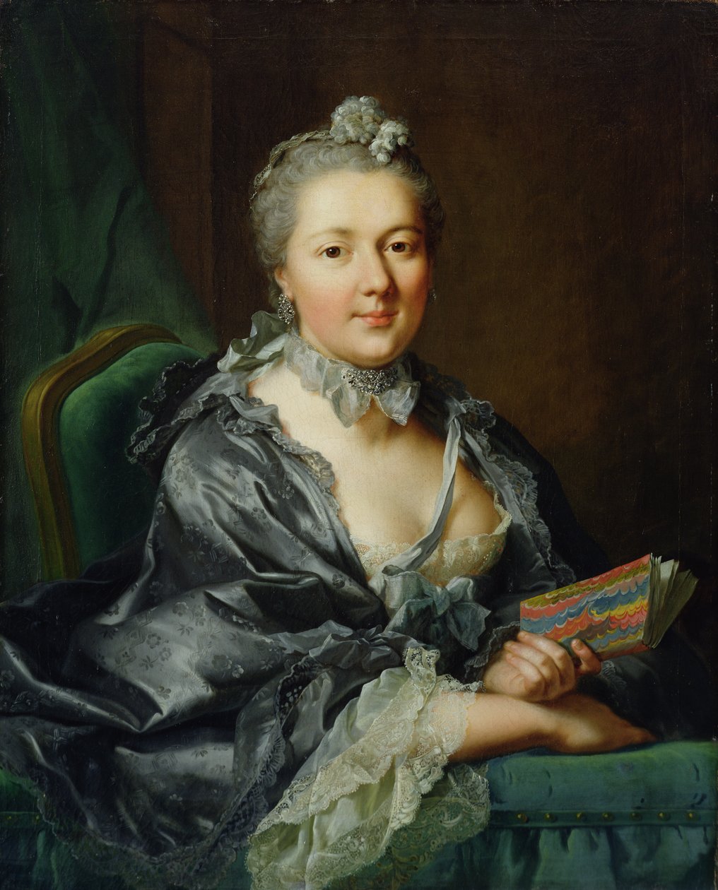 Taiteilijoiden toinen vaimo, Julie Marianne Pernette, s. Robert, 1762 tekijältä Johann Heinrich Tischbein