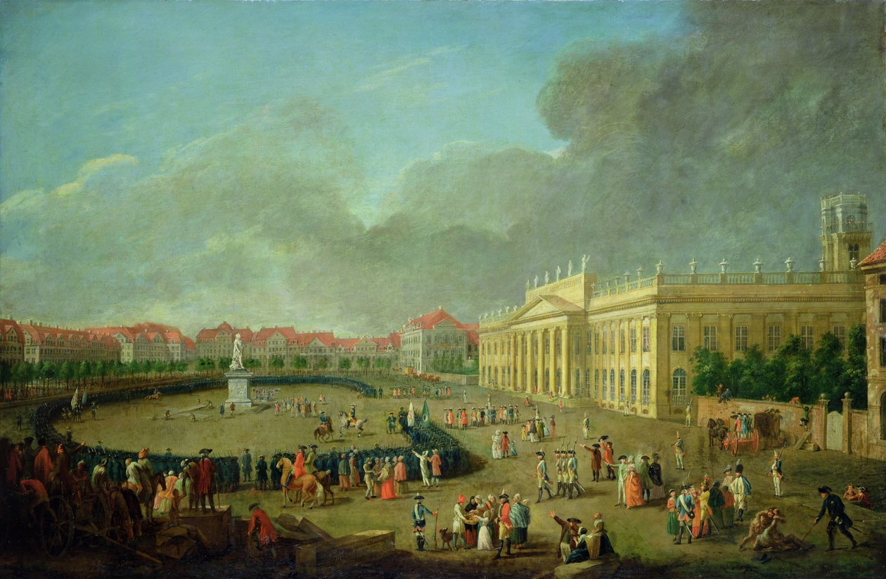 Frederick II:n muistomerkin vihkiminen Kasselissa, 1783 tekijältä Johann Heinrich Tischbein