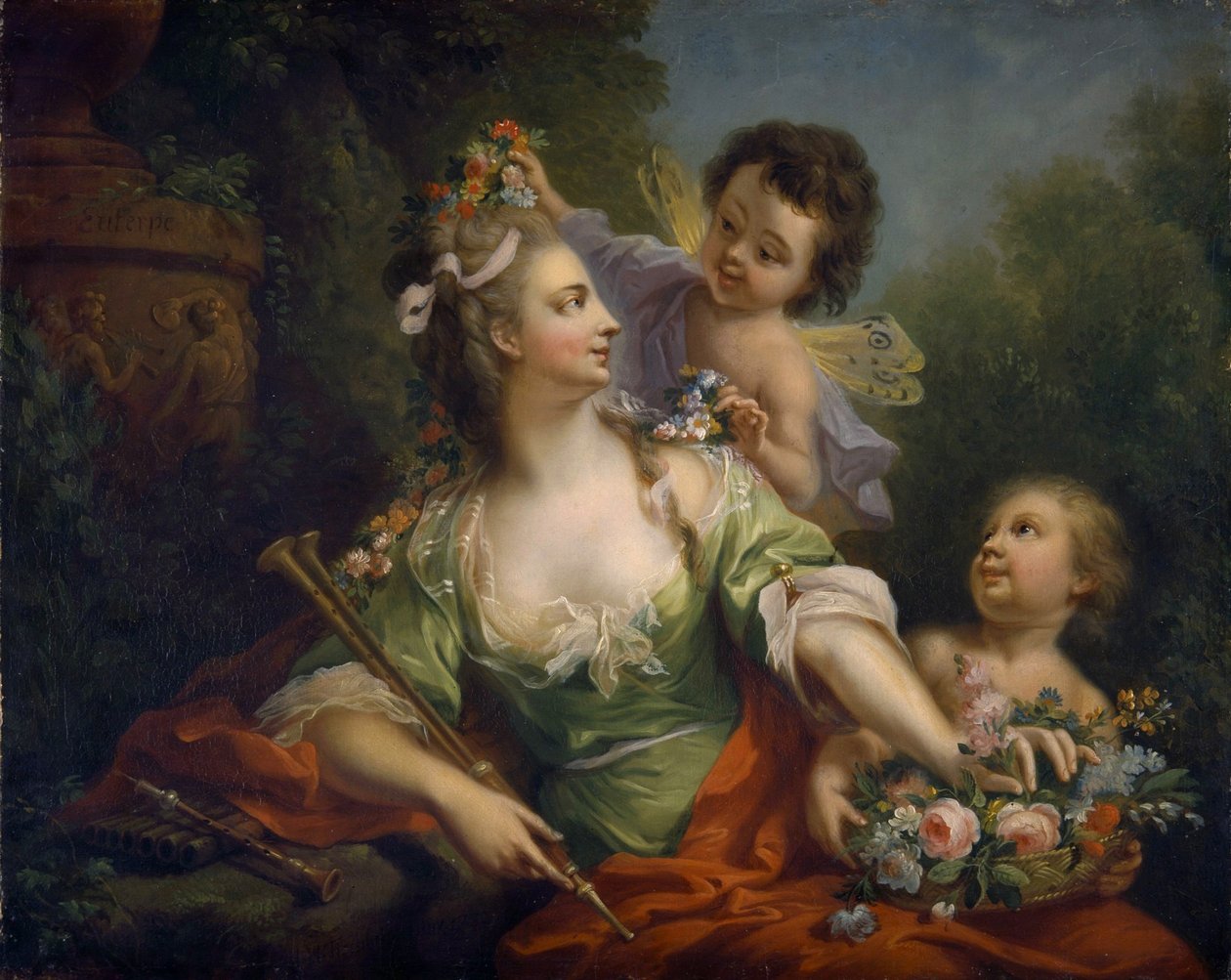 Muse Euterpe (yhdeksän muusaa, 1782) tekijältä Johann Heinrich Tischbein