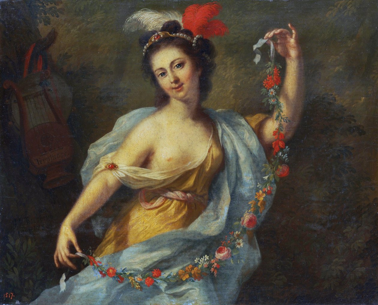 Muse Terpsichore (yhdeksän muusaa, 1782) tekijältä Johann Heinrich Tischbein
