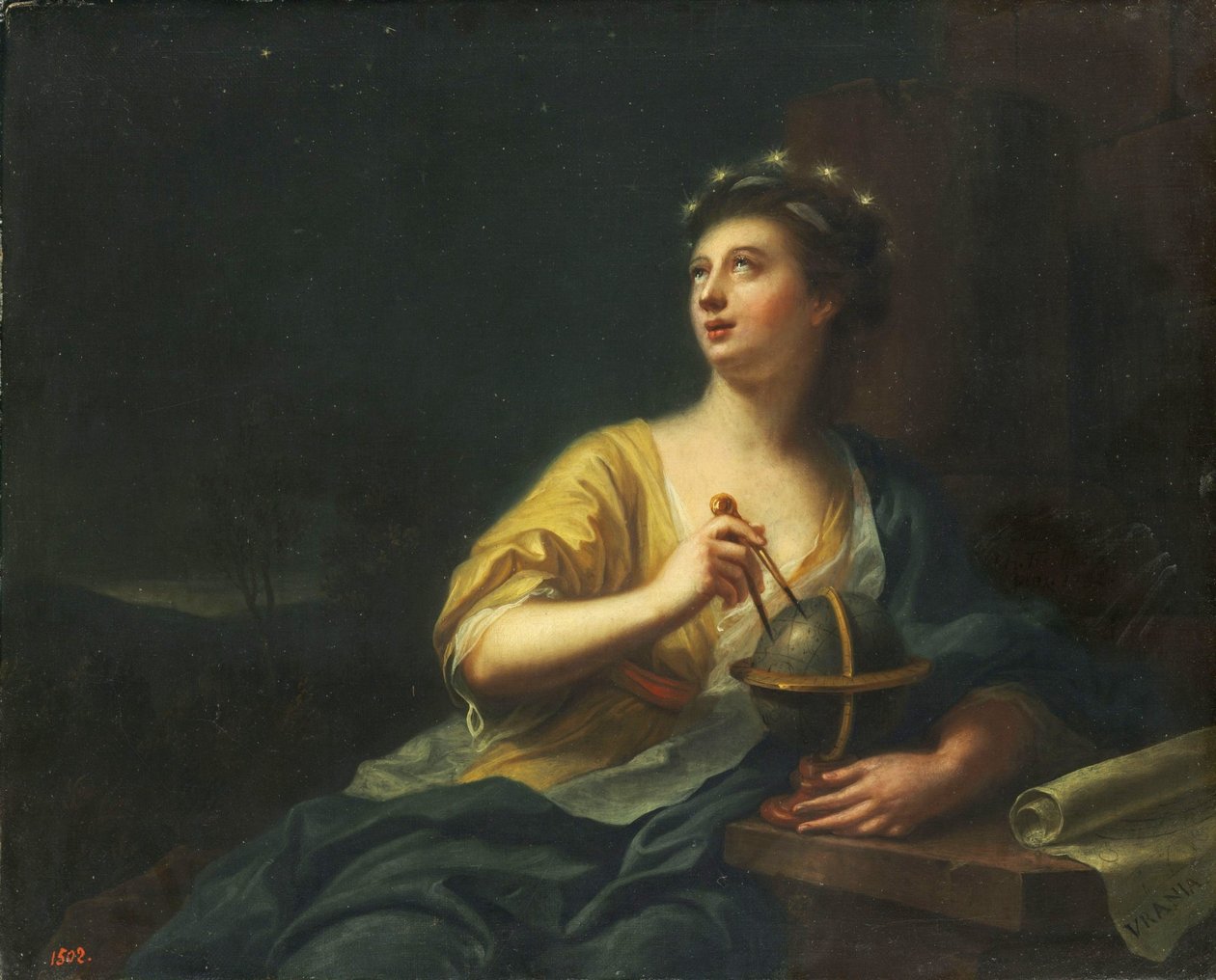 Yhdeksän muusaa - Urania (Tähtitiede) tekijältä Johann Heinrich Tischbein