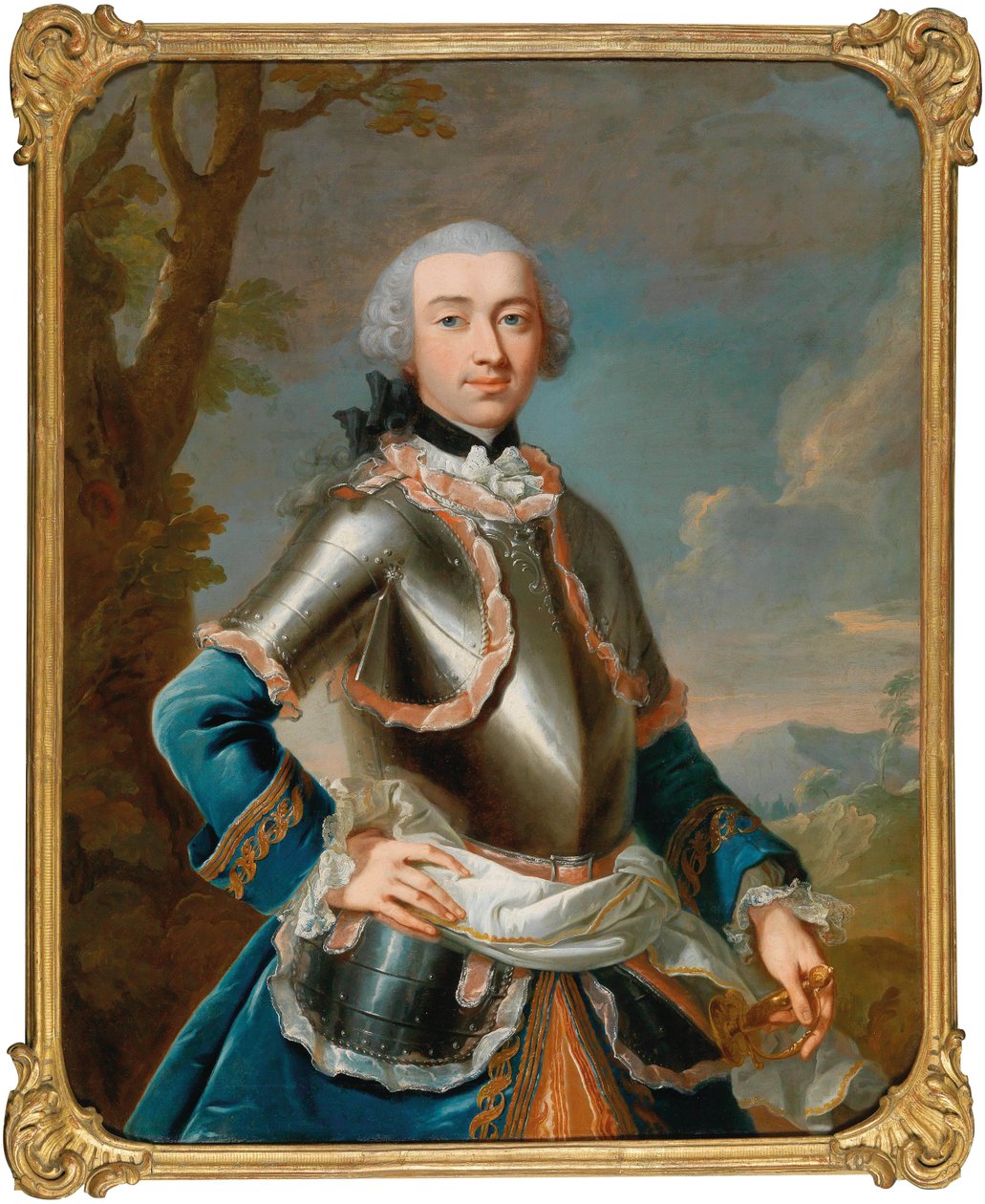Kreivi Rudolf Waldbott von Bassenheimin muotokuva 1731-1805, 1755-1765. tekijältä Johann Heinrich Tischbein the Elder