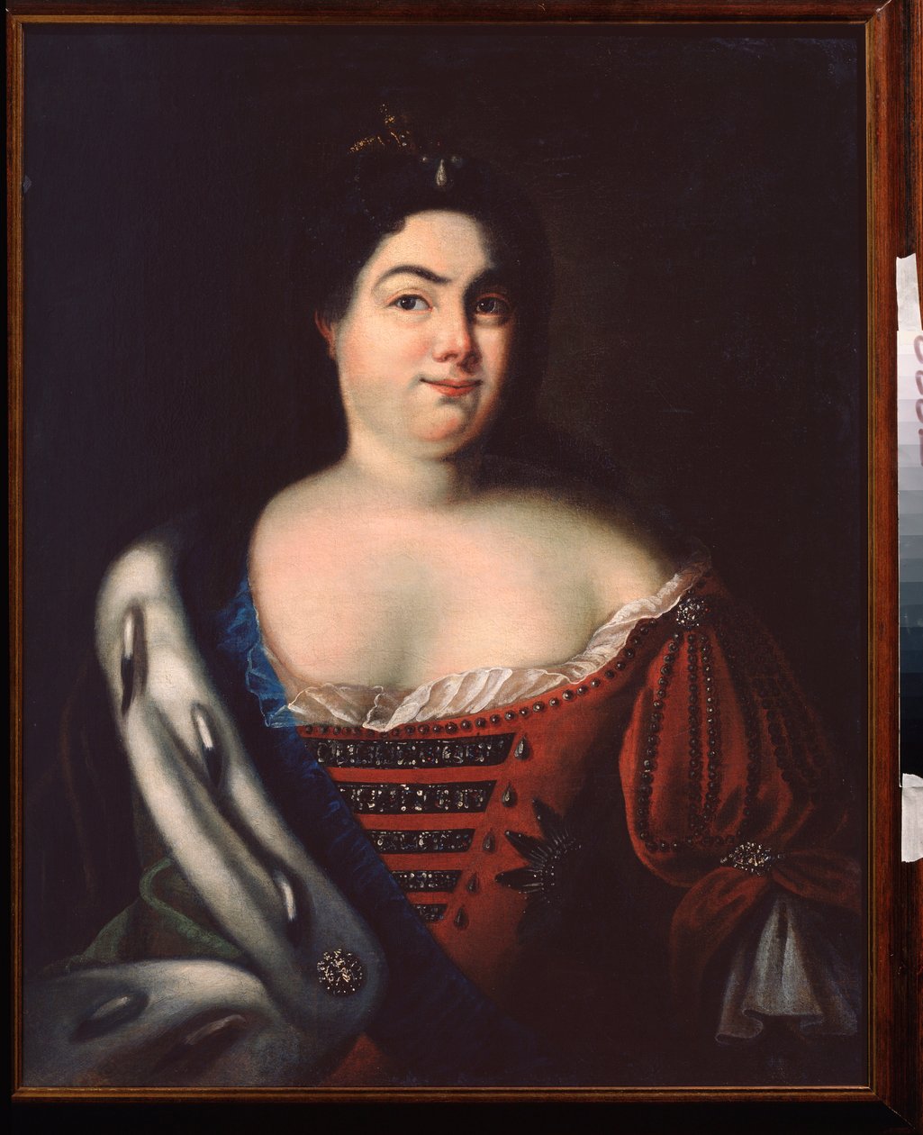 Venäjän keisarinna Katariina I:n muotokuva (s. Marthe Helene Skavronskaia (1684-1727) (Keisarinna Katariina I:n muotokuva) - Johann Heinrich Wedekinin (1674-1736) maalaus, öljy kankaalle, 1700-luvun alku, saksalainen taide 1700-luku - Valtion ulkoilma tekijältä Johann Heinrich Wedekind