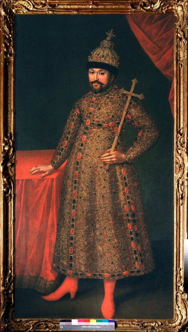 Muotokuva tsaari de Russie Michel I Fjodorovitsh Romanov (1596-1645) (Venäjän tsaari Mikhail I Fjodorovitšin muotokuva) - Johan Heinrich Wedekindin (1674-1736) kuva, öljy kankaalle tekijältä Johann Heinrich Wedekind