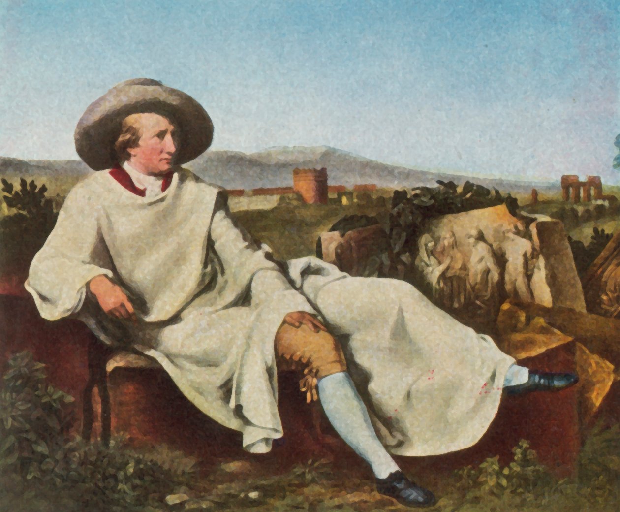 Goethe Italiassa tekijältä Johann Heinrich Wilhelm (after) Tischbein