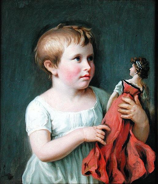 Burgermeister Dammertin tulevan vaimon Cornelia Wilhelmine Amsinckin (1800-61) lapsikuva. tekijältä Johann Heinrich Wilhelm Tischbein