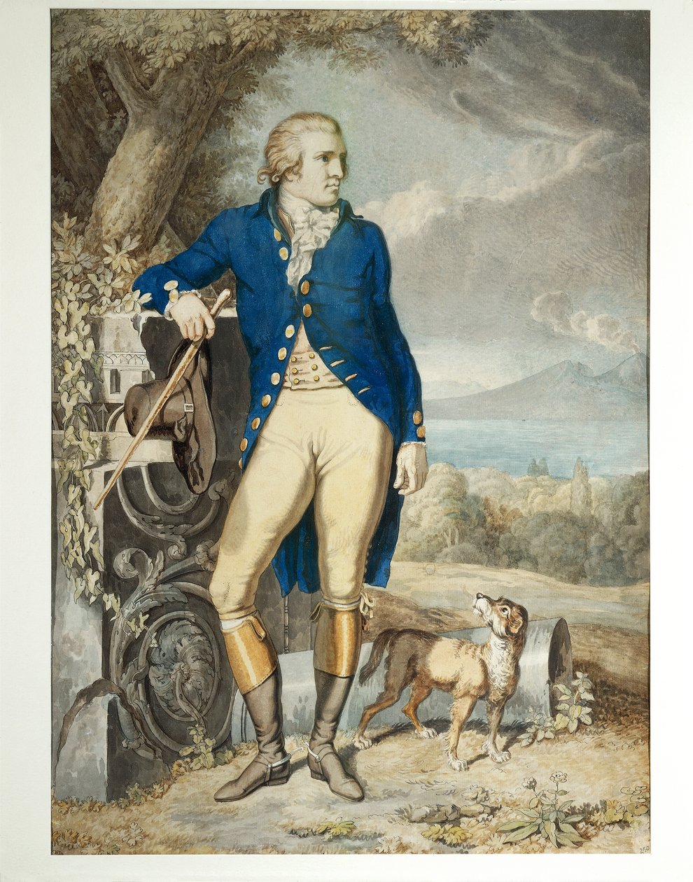 Johann Wolfgang von Goethen muotokuva maalla (akvarelli paperille) tekijältä Johann Heinrich Wilhelm Tischbein