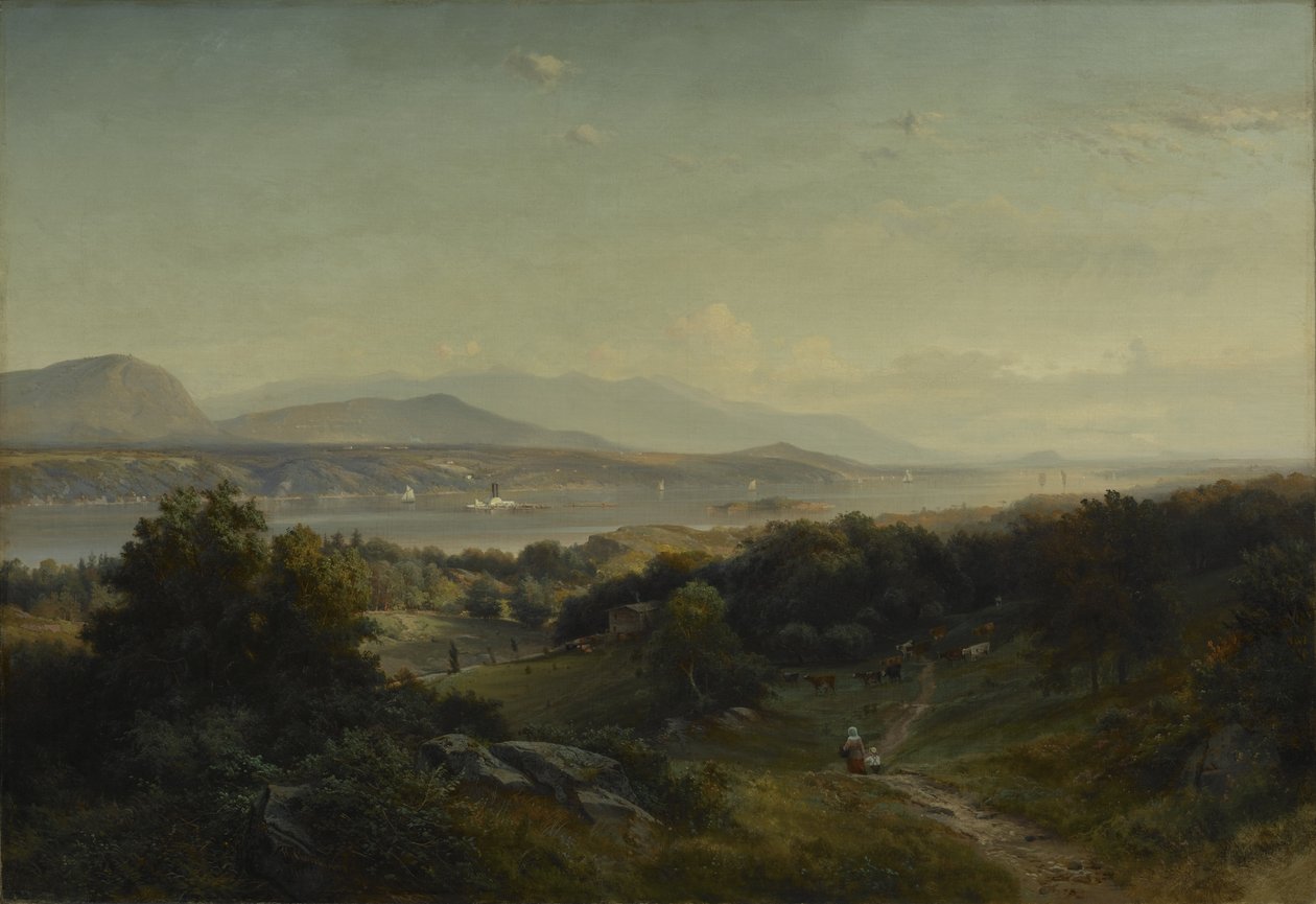 Maisema, Hyde Park, New York, 1859 tekijältä Johann Herman Carmiencke