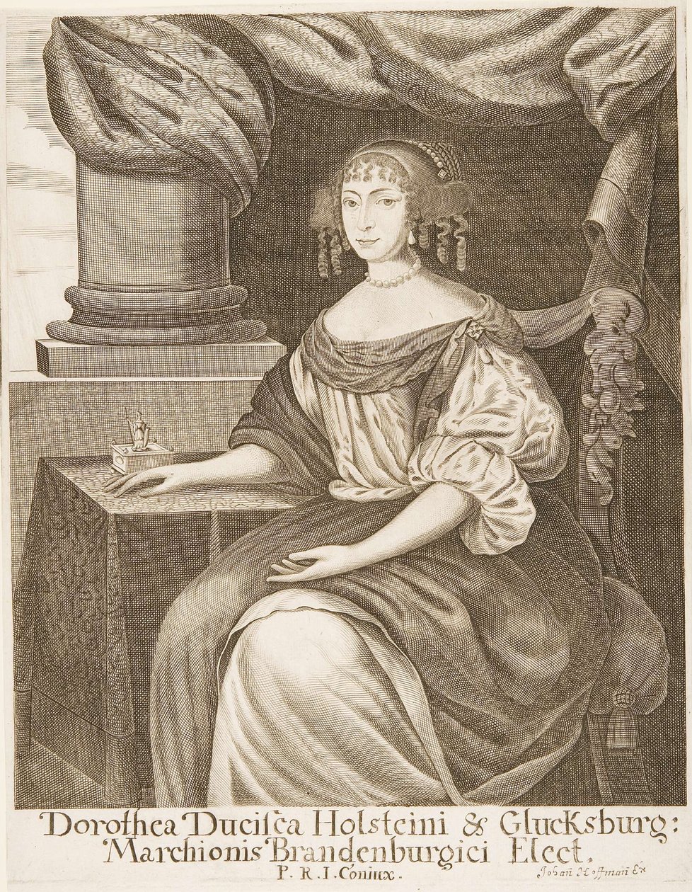 Johann Hoffmann - Dorothea Holstein-Glücksburgin Dorothea, Brandenburgin marginaali tekijältä Johann Hoffmann