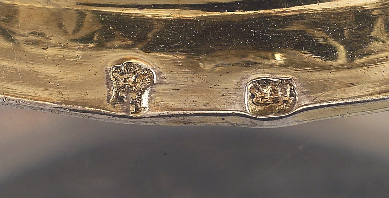 Yksityiskohta tankardista, Danzig, n. 1680 tekijältä Johann II Rohde