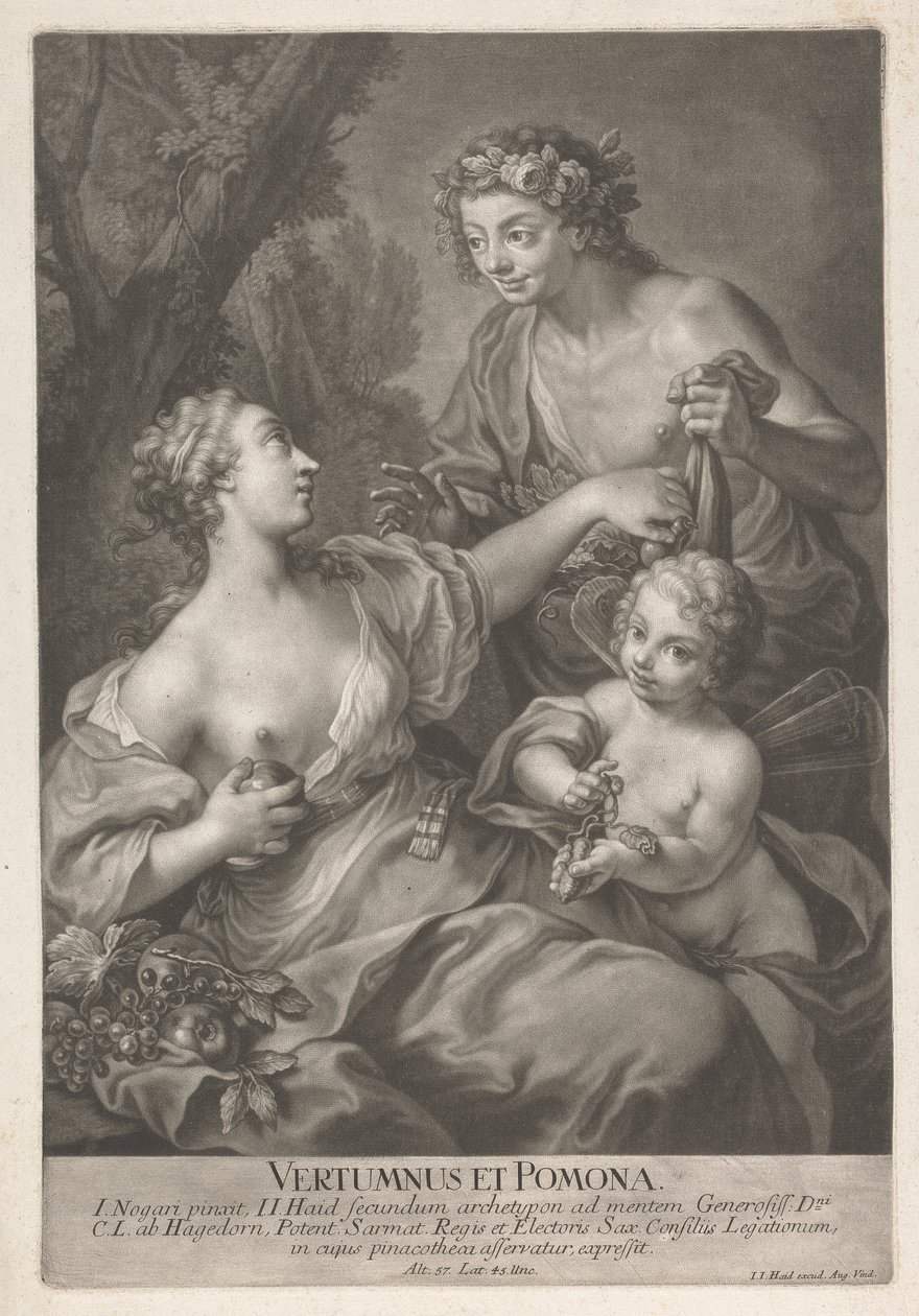 Vertumnus ja Pomona tekijältä Johann Jacobus Haid