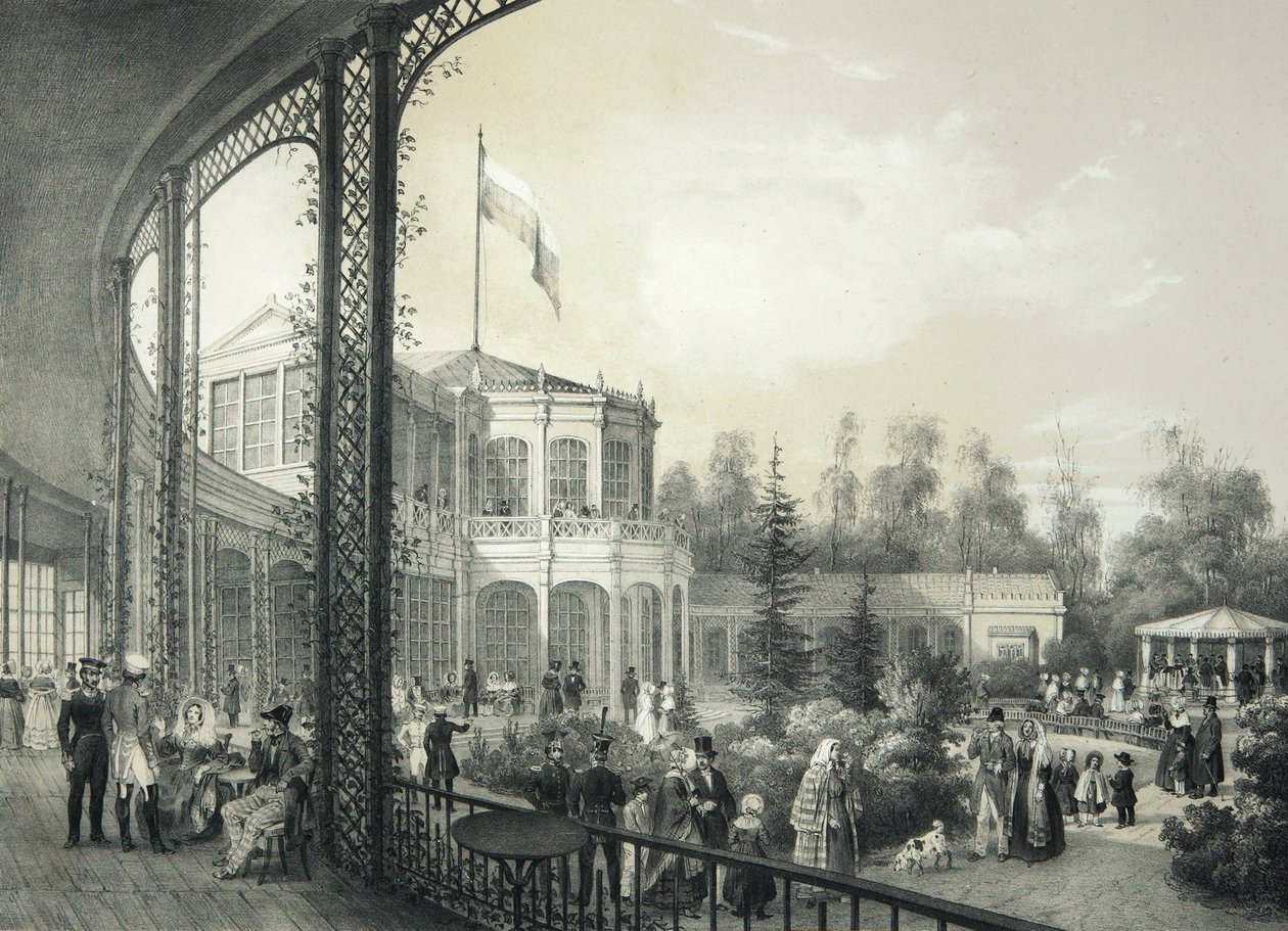 Pavlovskin rautatieasema, 1840-1850. tekijältä Johann Jakob Meier