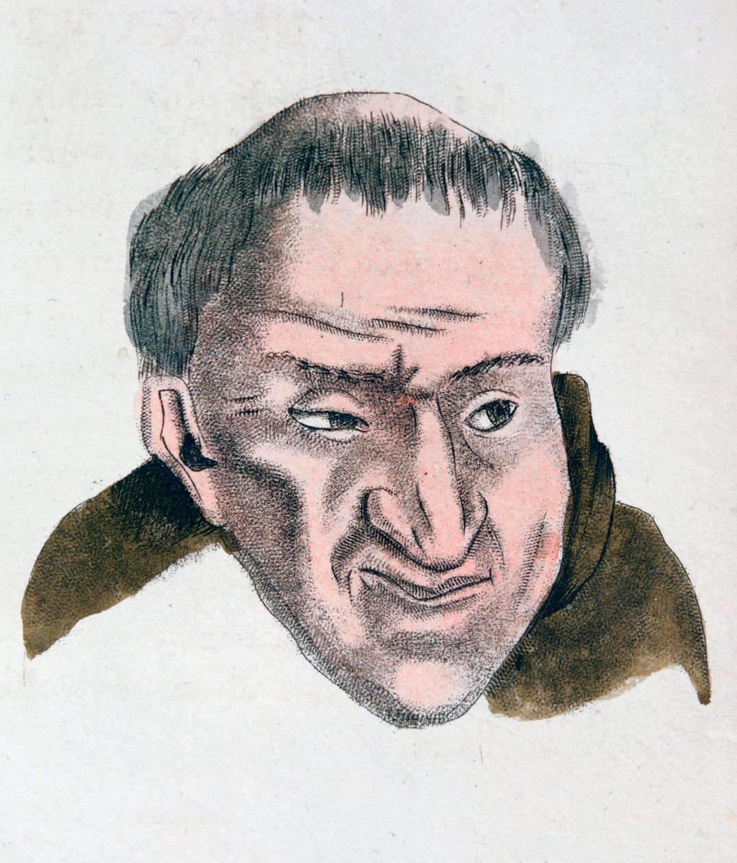 Pettävän, petollisen luonnetun ihmisen kasvonpiirteet, 1808 tekijältä Johann Kaspar Lavater