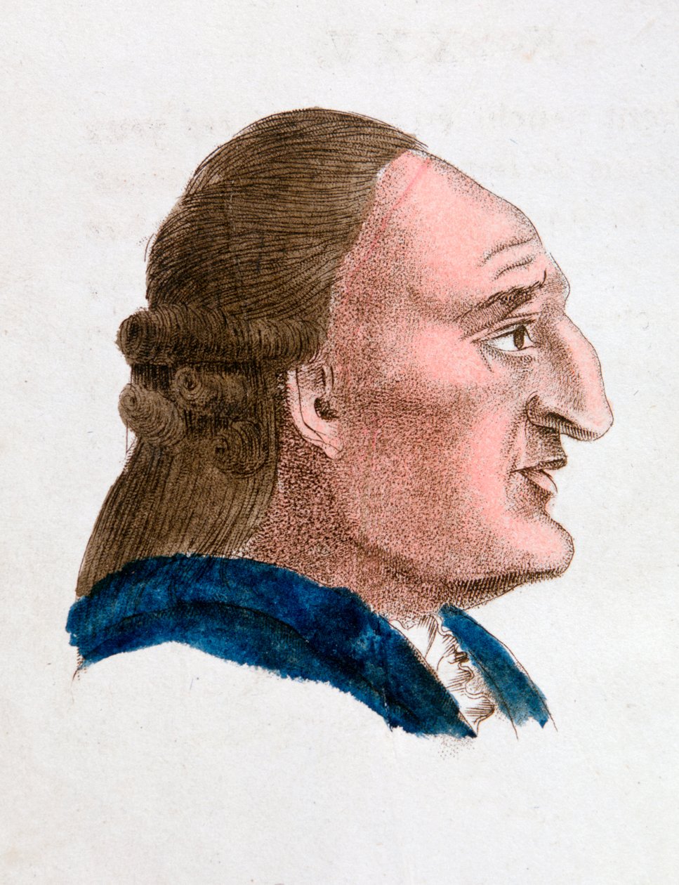 Tulisen, intohimoisen luontaisen ihmisen kasvonpiirteet, 1808 tekijältä Johann Kaspar Lavater