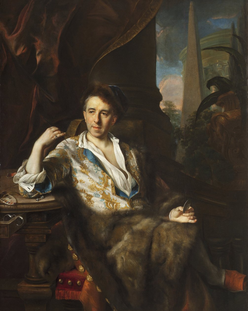 Taidemaalari Charles Brunin muotokuva - Jan (Johann) Kupecky (Kupetzky) (1667-1740). Öljy kankaalle tekijältä Johann Kupetzky