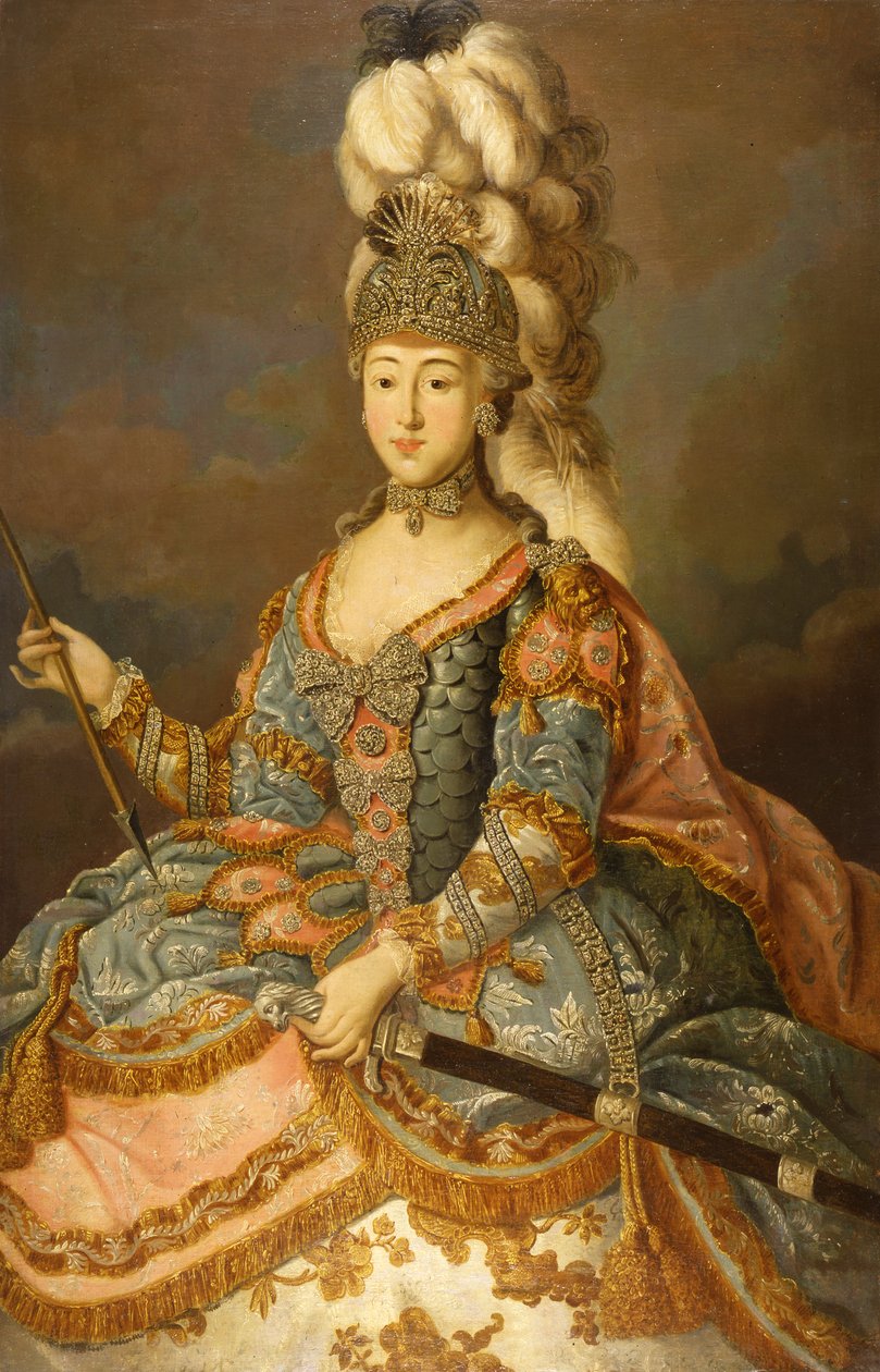 Kreivitär Anna Petrovna Šeremetjevan muotokuva 1744-1768, 1769. tekijältä Johann Ligotsky