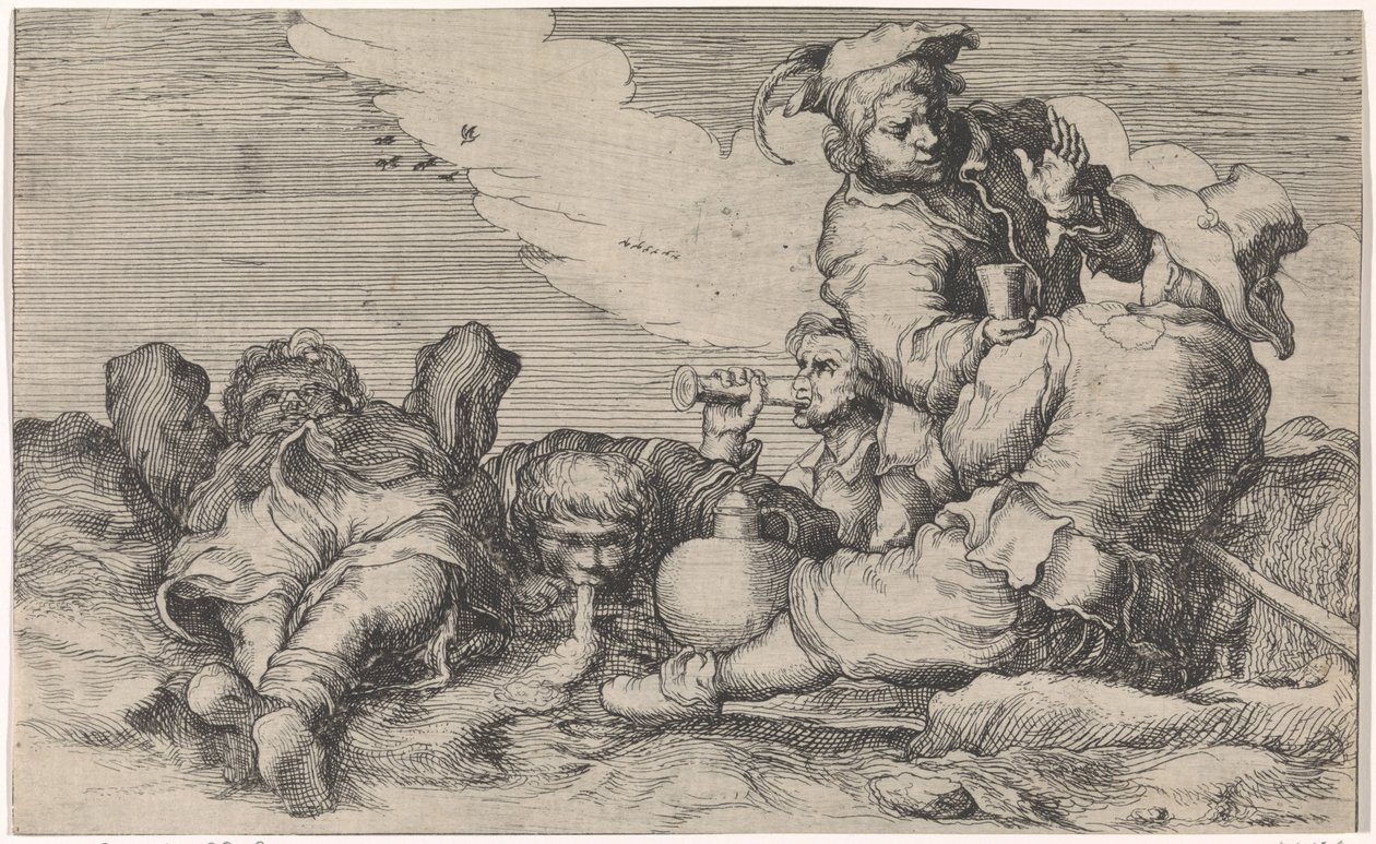 Viisi juovaveljeä tekijältä Johann Liss (attributed to)