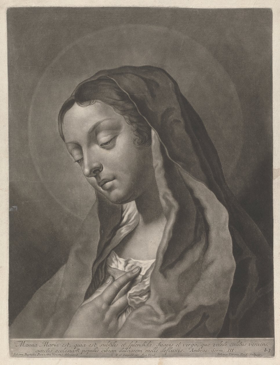 O maná é o mar, porque é fino e brilhante, doce e virgem, que, vindo como do céu, derramou alimento mais doce que o mel a todos os povos da igreja. tekijältä Johann Lorenz Haid
