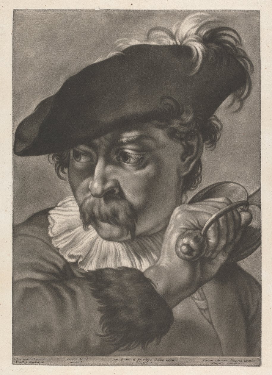 Muotokuva miekan kanssa tekijältä Johann Lorenz Haid