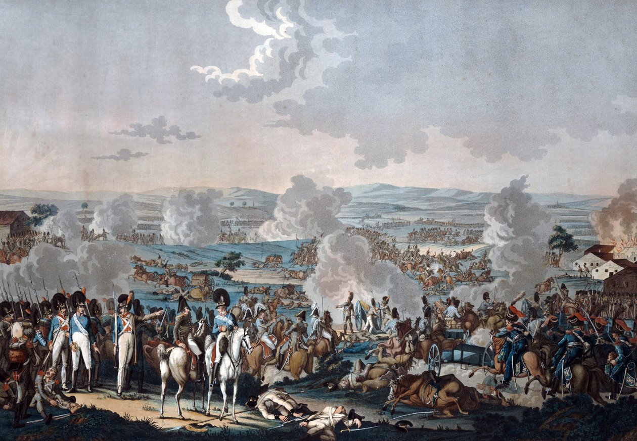 Wagramin taistelu (1809) - Akvatinta - 52,8x63,4 - Yksityinen kokoelma tekijältä Johann Lorenz Rugendas