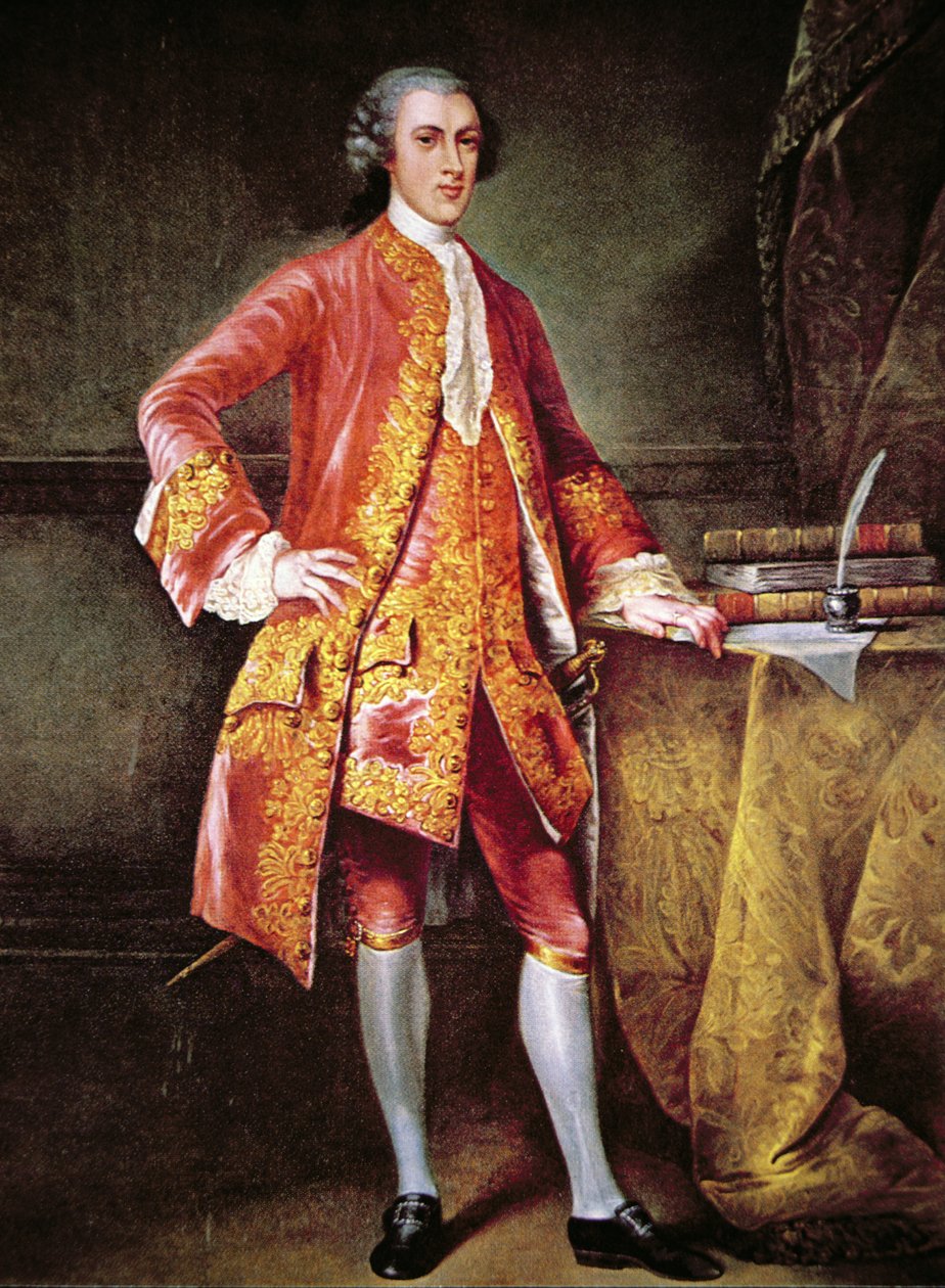 Frederick Calvertin muotokuva (väri litho) tekijältä Johann Ludwig (after) Tietz
