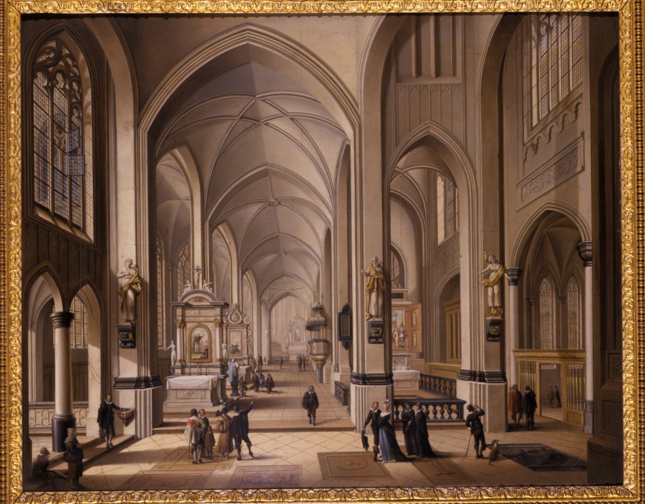 Goottilaisen kirkon sisustus, 1787 tekijältä Johann Ludwig Ernst Morgenstern