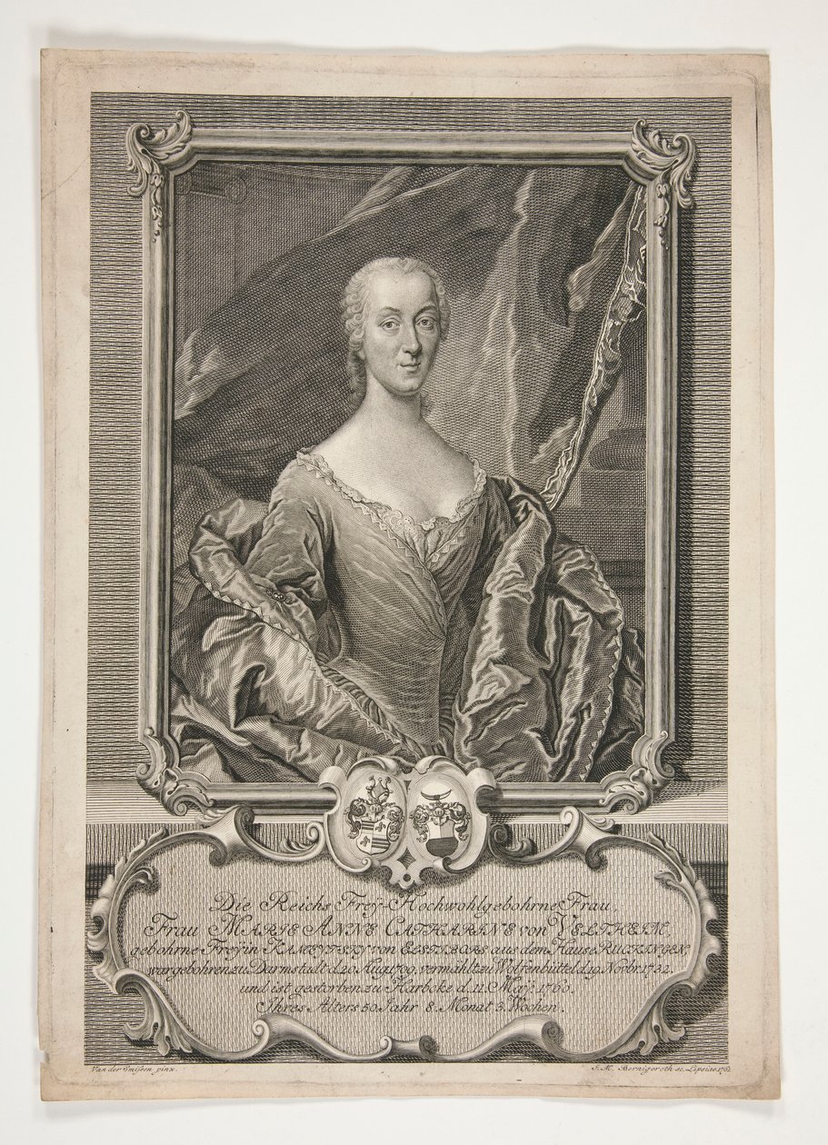 Marie Anne Catherine von Veltheimin muotokuva tekijältä Johann Martin Bernigeroth