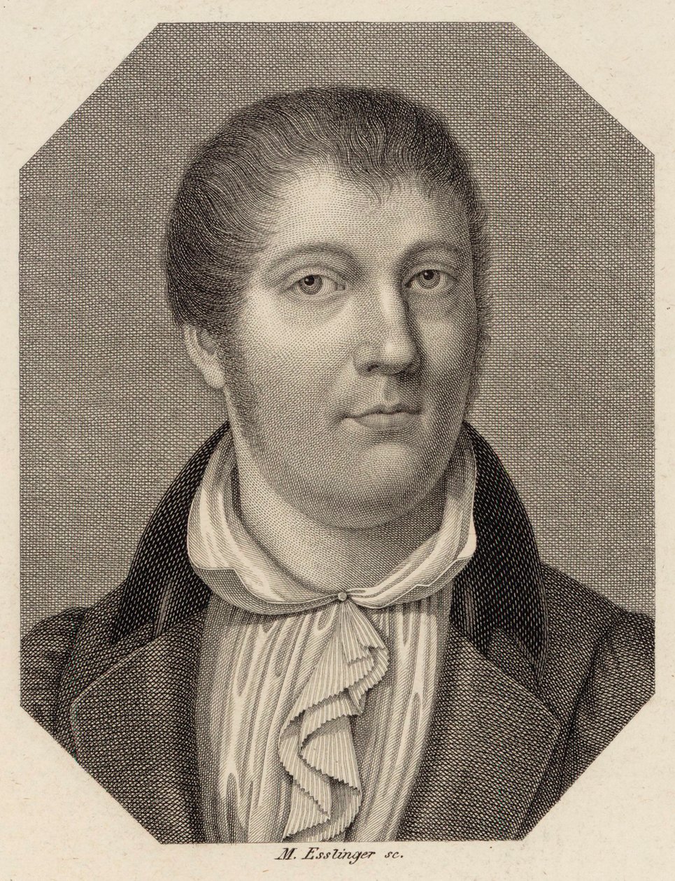Viulisti ja säveltäjä Louis Spohrin muotokuva 1784-1859, 1820. tekijältä Johann Martin Esslinger