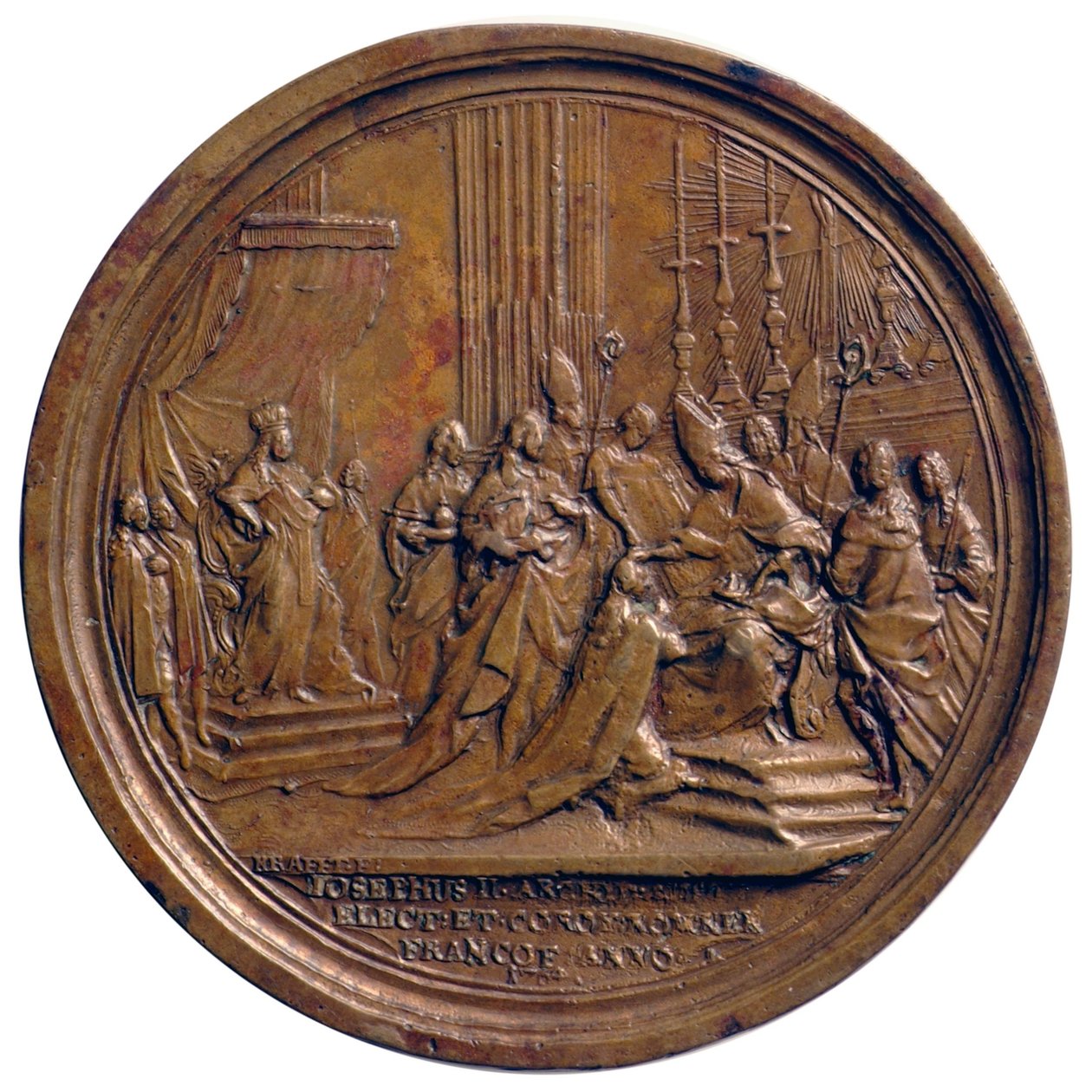 Joosef II:n kruunajaiset saksalais-roomalaiseksi kuninkaaksi Frankfurt am Mainissa vuonna 1764. tekijältä Johann Martin Krafft
