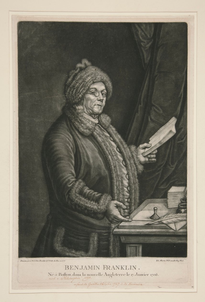 Benjamin franklin tekijältä Johann Martin Will
