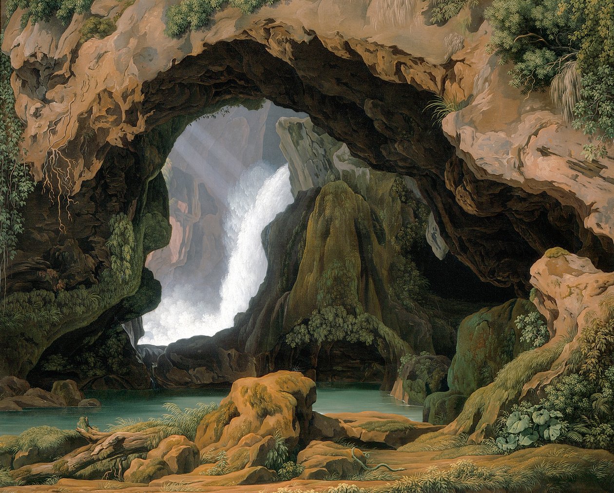 Neptunuksen luola Tivolissa, 1812 tekijältä Johann Martin von Rohden