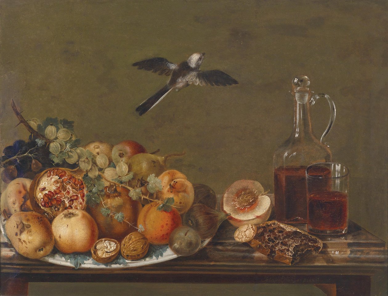 Stillleben mit Feigen und Äpfeln tekijältä Johann Matthias Wurzer