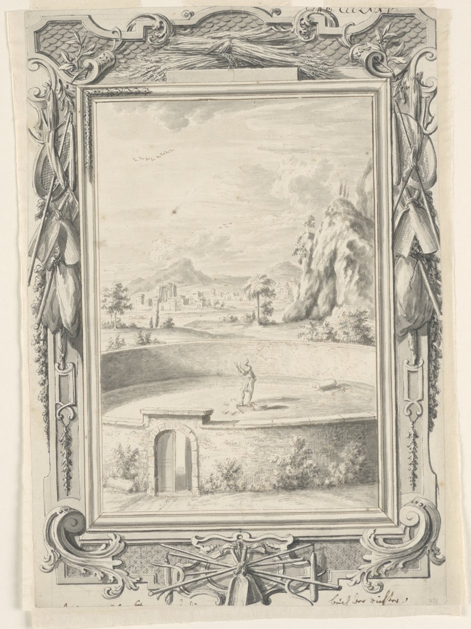 Study for The Fleece of Gideon, levy 375, Physica Sacra tekijältä Johann Melchior Füssli
