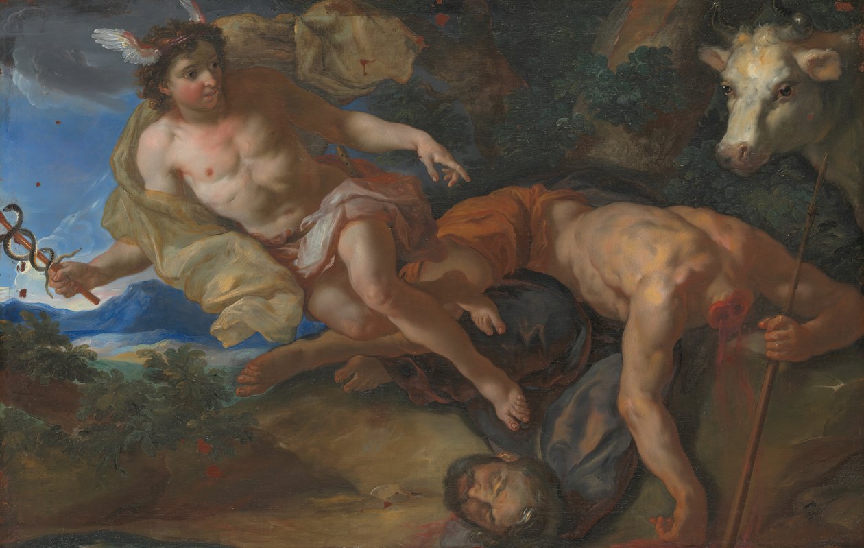 Mercury pelastaa naamioituneen Ion mestattuaan Argusin, c. 169095. tekijältä Johann Michael Rottmayr