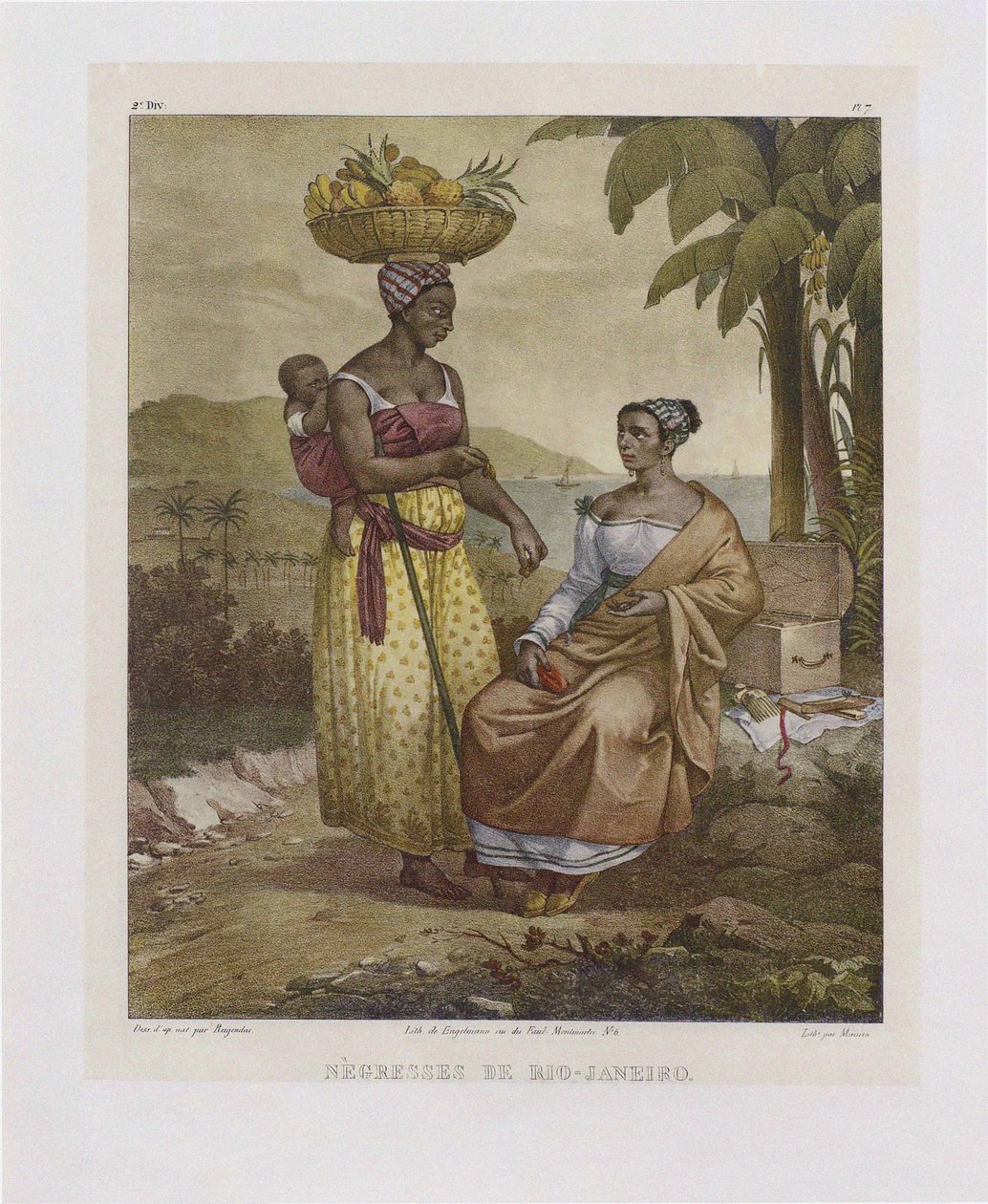 Mustat naiset Rio de Janeirosta. Kuvankaunis matka Brasiliassa, 1835. tekijältä Johann Moritz Rugendas