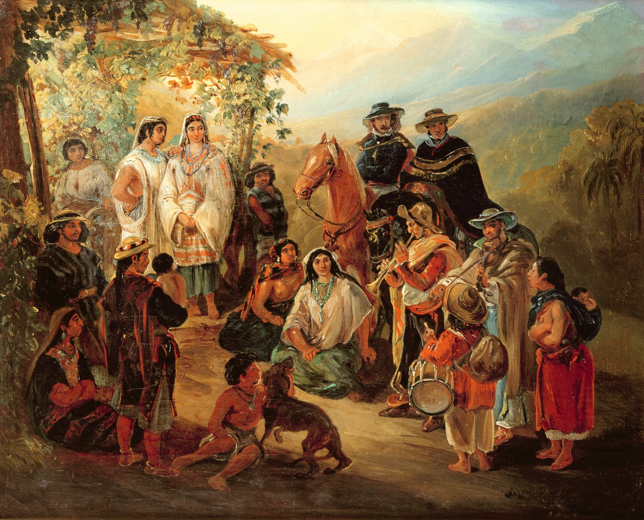 Alueelliset puvut, 1850 tekijältä Johann Moritz Rugendas